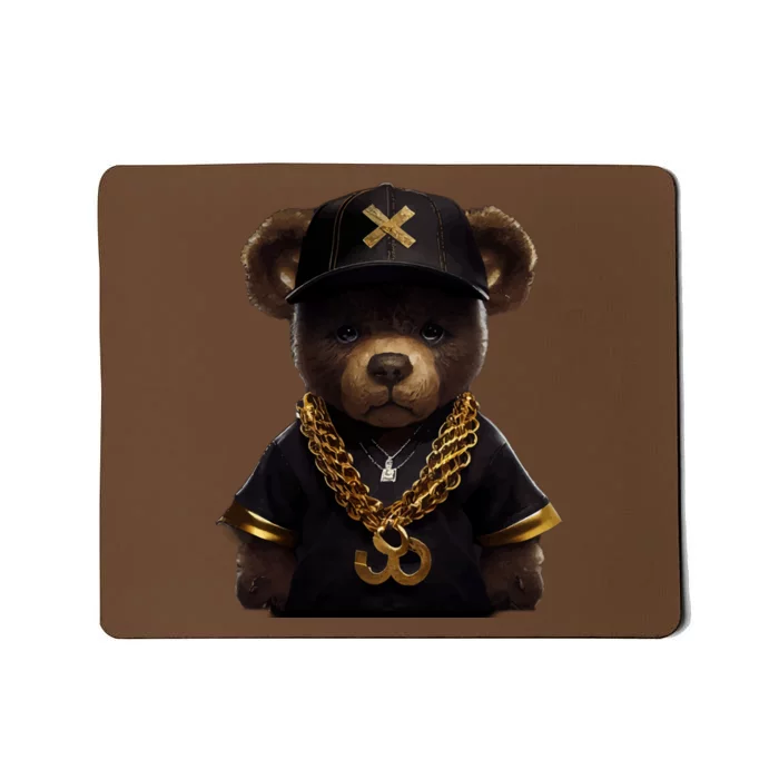 Hipster Bear Thug Mousepad