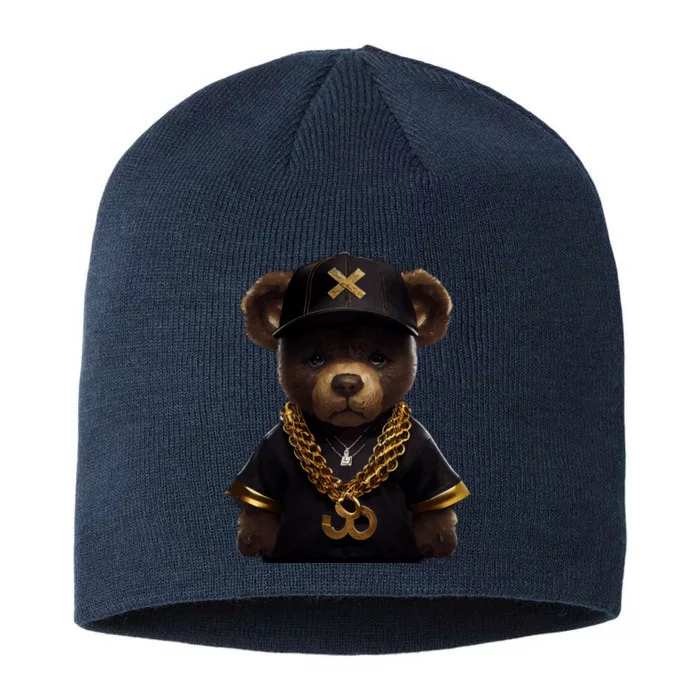 Hipster Bear Thug 8 1/2in Sustainable Knit Beanie