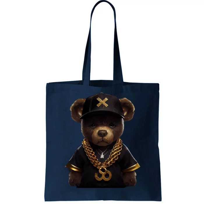 Hipster Bear Thug Tote Bag