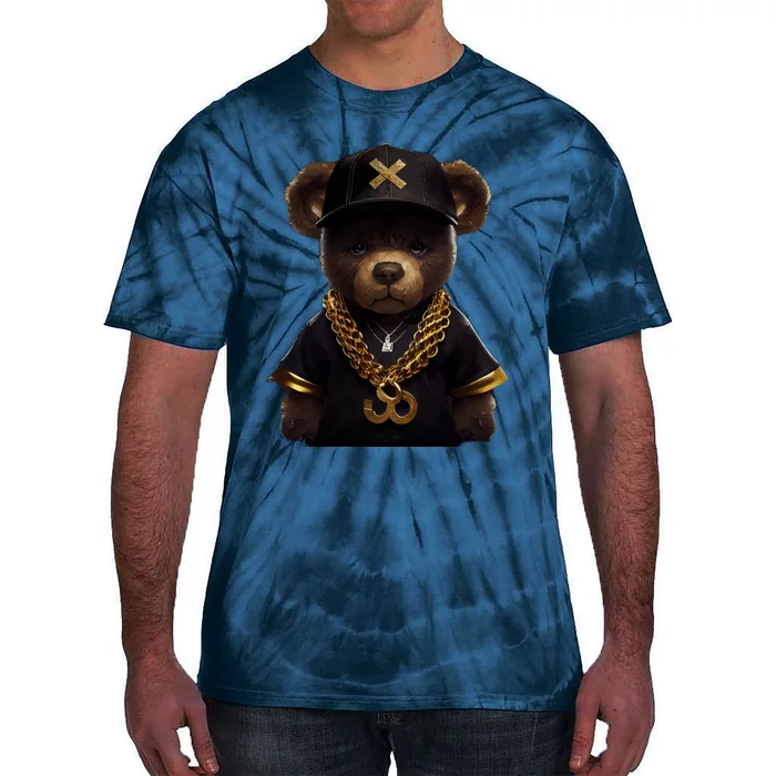 Hipster Bear Thug Tie-Dye T-Shirt