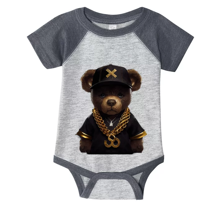 Hipster Bear Thug Infant Baby Jersey Bodysuit