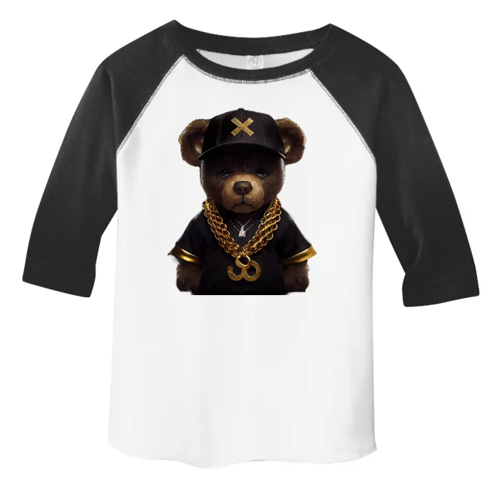 Hipster Bear Thug Toddler Fine Jersey T-Shirt