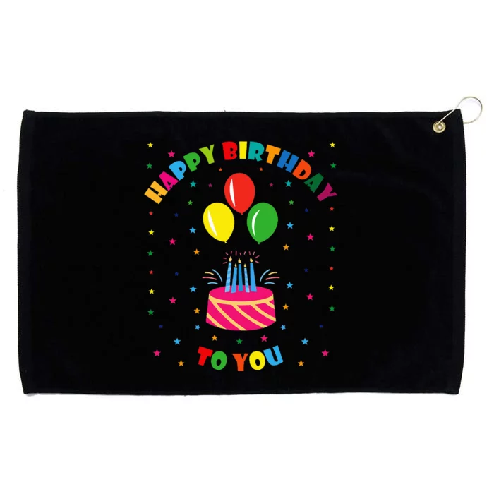 Happy Birthday To You Grommeted Golf Towel