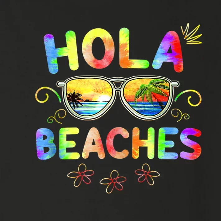 Hola Beaches Tie Dye Funny Beach Vacation Summer Toddler Long Sleeve Shirt