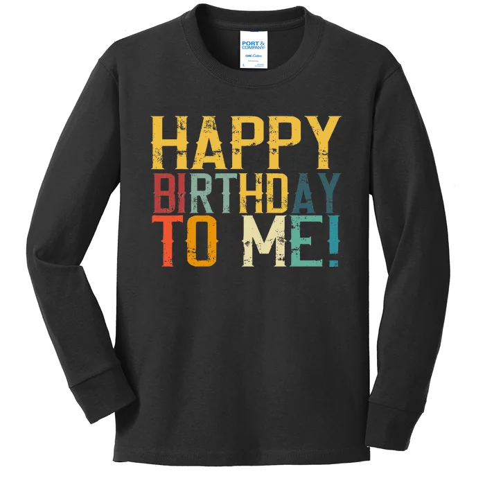 Happy Birthday to Me Birthday Party design Kids Long Sleeve Shirt