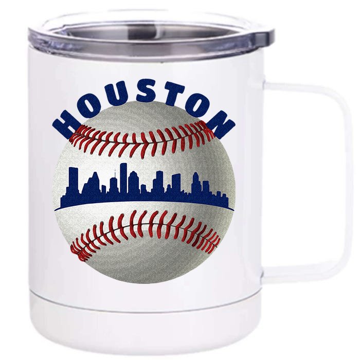 Houston Baseball Team Fans Of Space City Houston Baseball Front & Back 12oz Stainless Steel Tumbler Cup