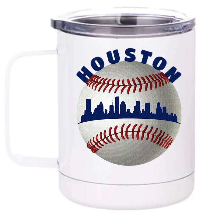 Houston Baseball Team Fans Of Space City Houston Baseball Front & Back 12oz Stainless Steel Tumbler Cup