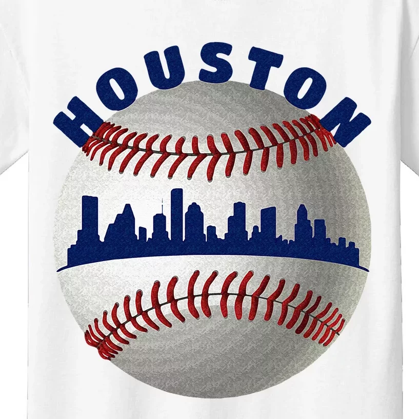 Houston Baseball Team Fans Of Space City Houston Baseball Kids T-Shirt