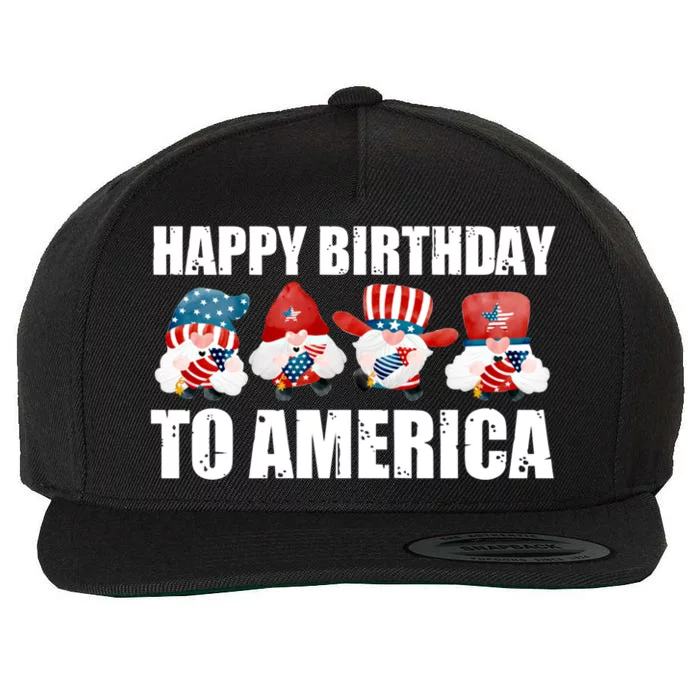 Happy Birthday To America Fireworks Dad Usa Cute Gift Wool Snapback Cap