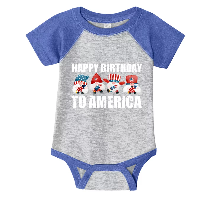 Happy Birthday To America Fireworks Dad Usa Cute Gift Infant Baby Jersey Bodysuit