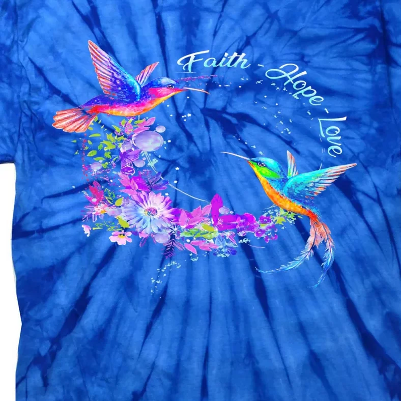 Hummingbird Bird Tree Beautiful Nature Spirit Gift Tie-Dye T-Shirt