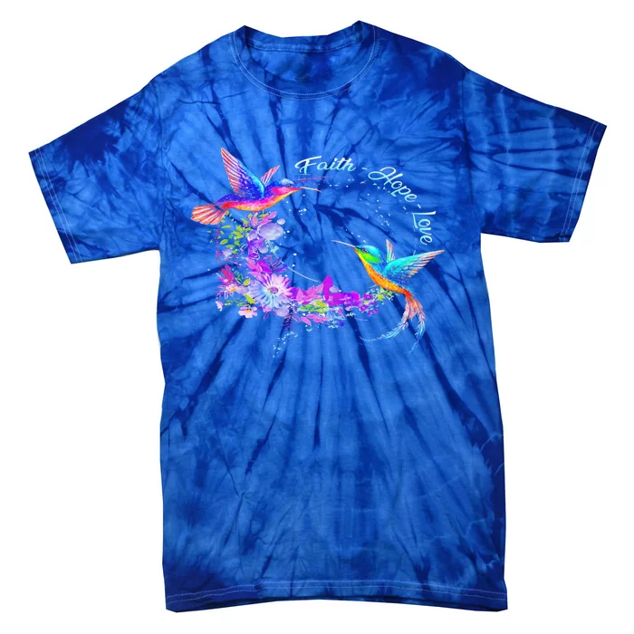 Hummingbird Bird Tree Beautiful Nature Spirit Gift Tie-Dye T-Shirt