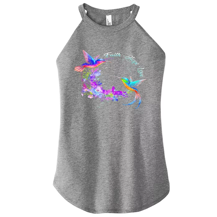 Hummingbird Bird Tree Beautiful Nature Spirit Gift Women’s Perfect Tri Rocker Tank