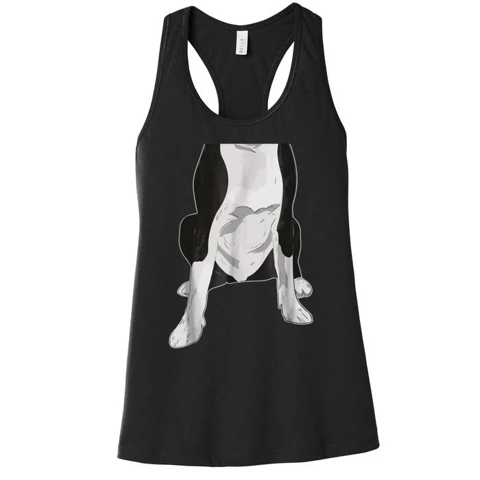 Halloween Boston Terriers Dog Body Costume Women's Racerback Tank