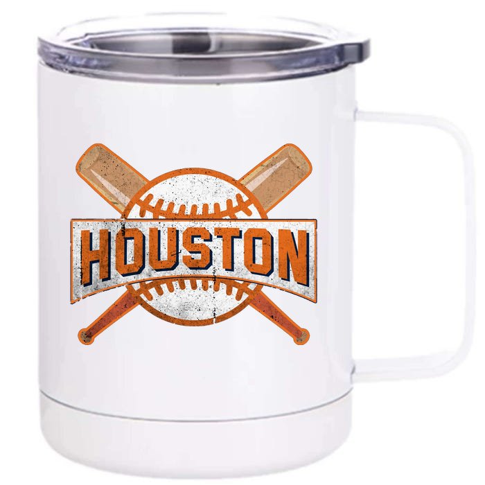 Houston Baseball Team Love Sport Funny Gifts Front & Back 12oz Stainless Steel Tumbler Cup