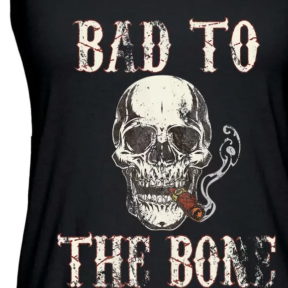 Halloween Bad To The Bone Skeleton Spooky Ladies Essential Flowy Tank