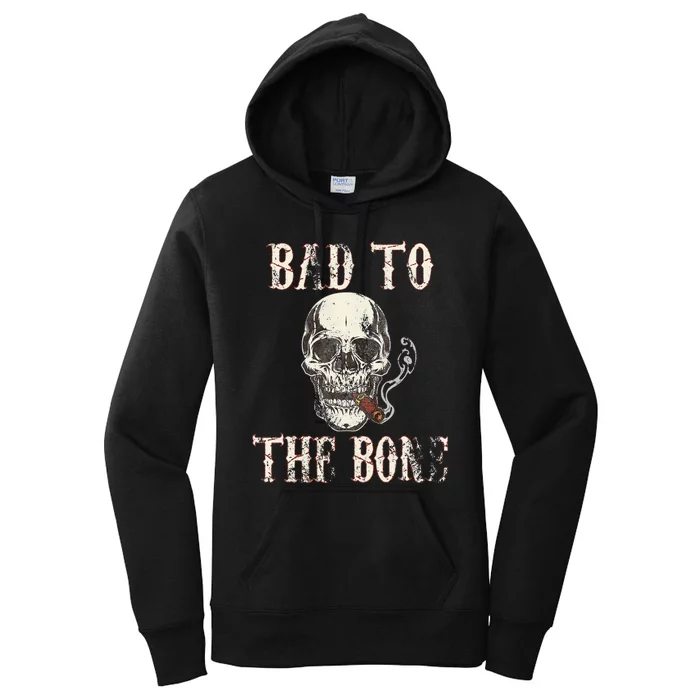 Halloween Bad To The Bone Skeleton Spooky Women's Pullover Hoodie