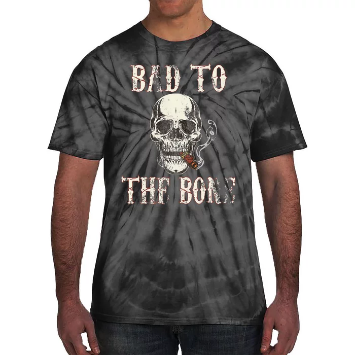 Halloween Bad To The Bone Skeleton Spooky Tie-Dye T-Shirt