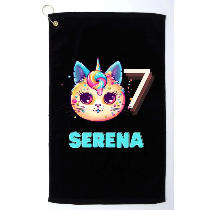 Happy Birthday To Serena Platinum Collection Golf Towel