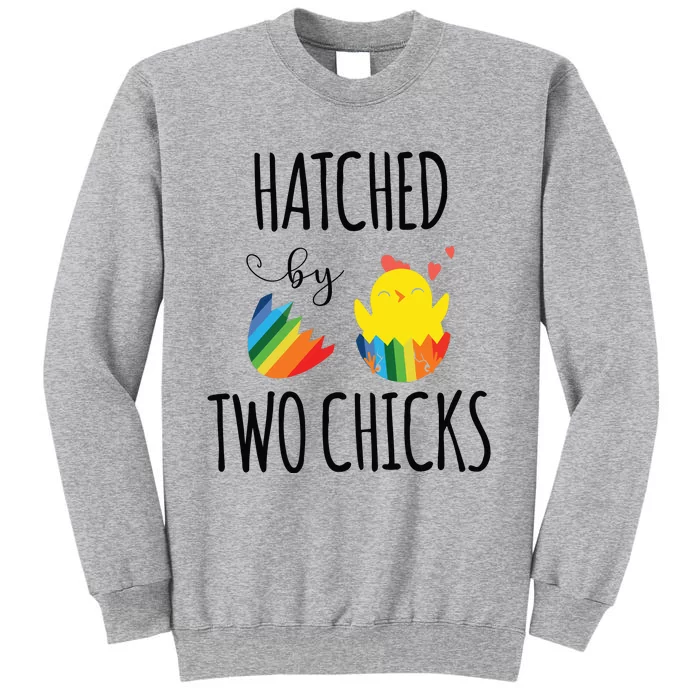 Hatched By Two Chicks Cute Lgbt Baby Announce Tall Sweatshirt