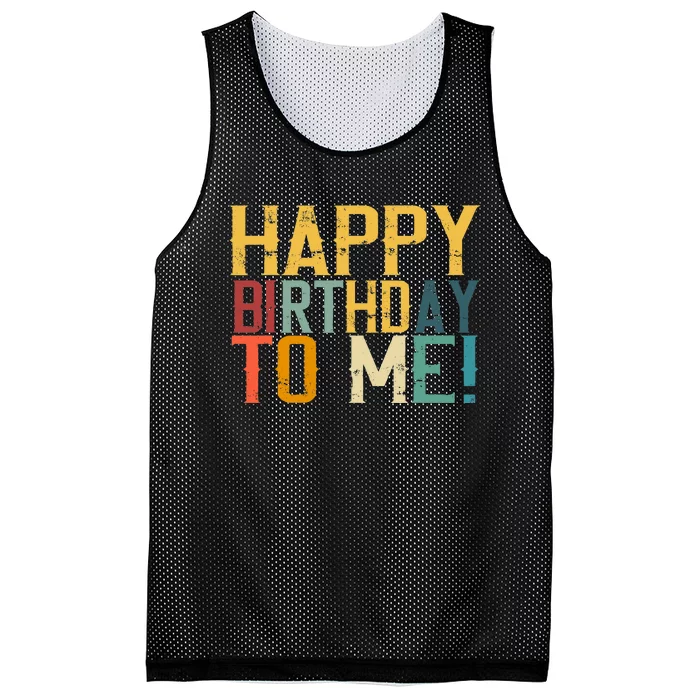 Happy Birthday to Me Birthday Party Design Mesh Reversible Basketball Jersey Tank