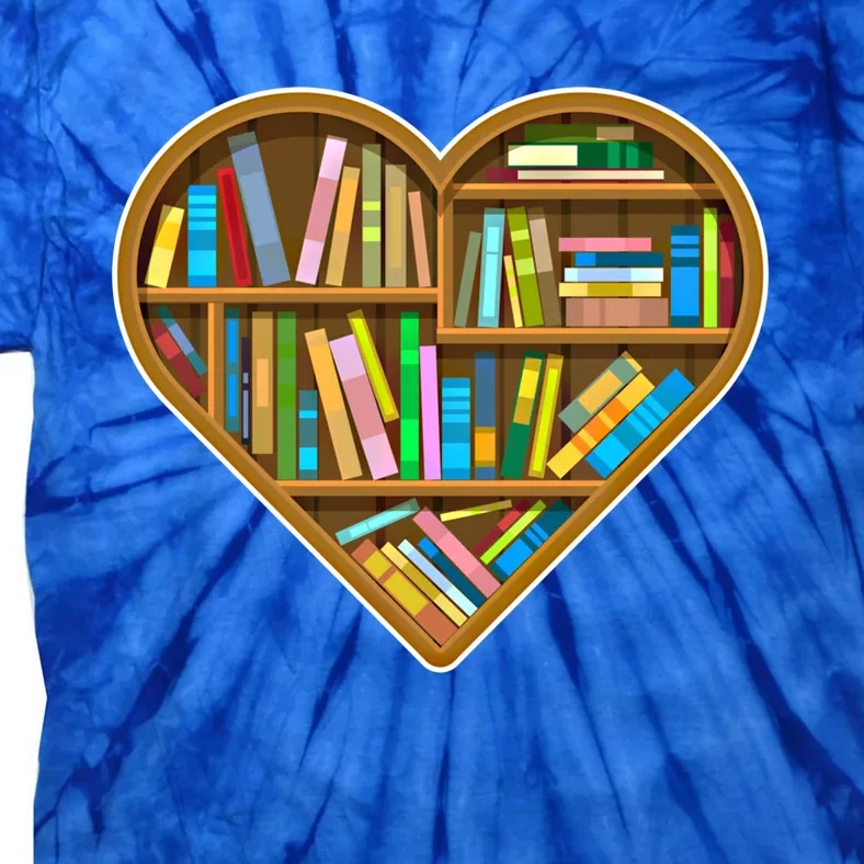 Heart Books Valentines Day Reading Nerds Reader Bookworms Gift Tie-Dye T-Shirt