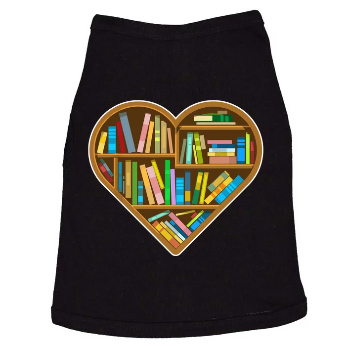 Heart Books Valentines Day Reading Nerds Reader Bookworms Doggie Tank