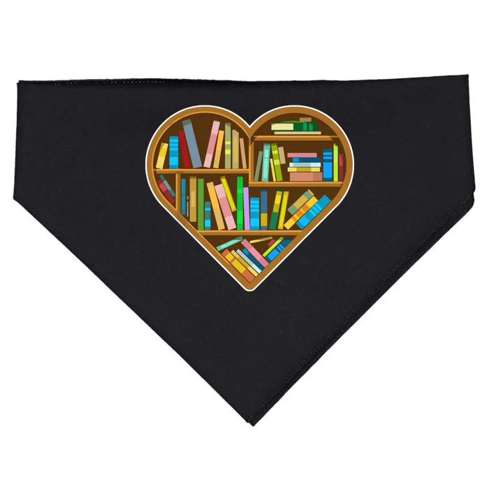 Heart Books Valentines Day Reading Nerds Reader Bookworms USA-Made Doggie Bandana