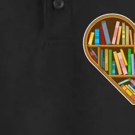 Heart Books Valentines Day Reading Nerds Reader Bookworms Dry Zone Grid Performance Polo