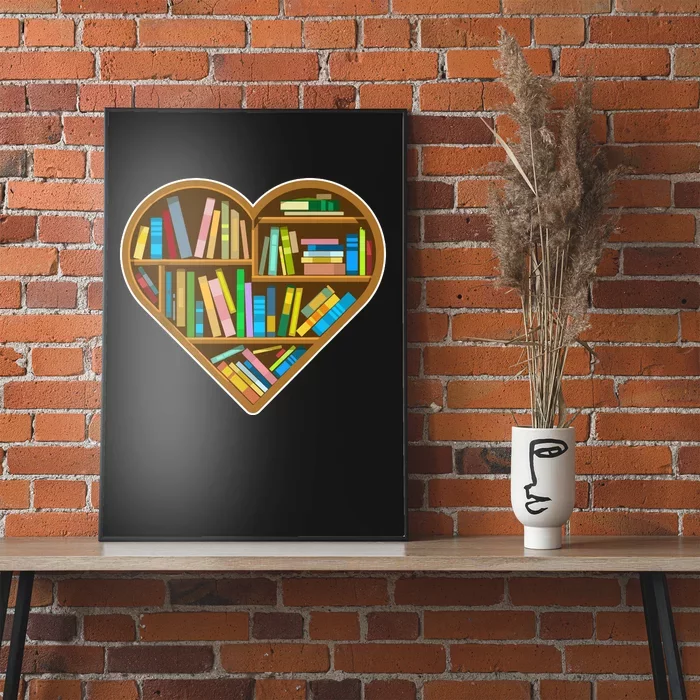 Heart Books Valentines Day Reading Nerds Reader Bookworms Poster