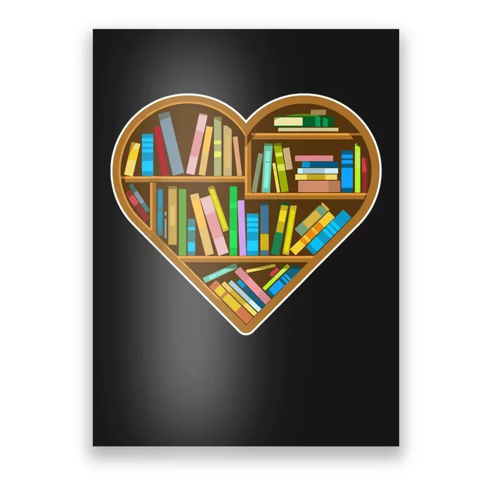 Heart Books Valentines Day Reading Nerds Reader Bookworms Poster