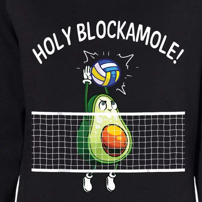 Holy Blockamole Volleyball Player Blocker Avocado Womens California Wash Sweatshirt