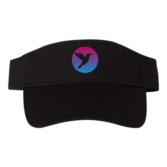 Hummingbird Bird Vintage Bird Design Vintage Sunset Valucap Bio-Washed Visor