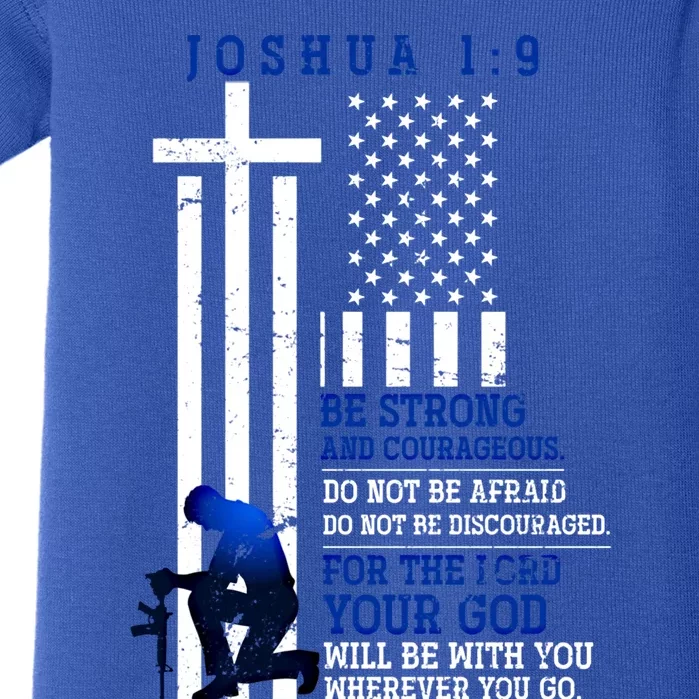 Holy Bible Verse Us Flag American Christian Gift Idea Prayer Gift Baby Bodysuit