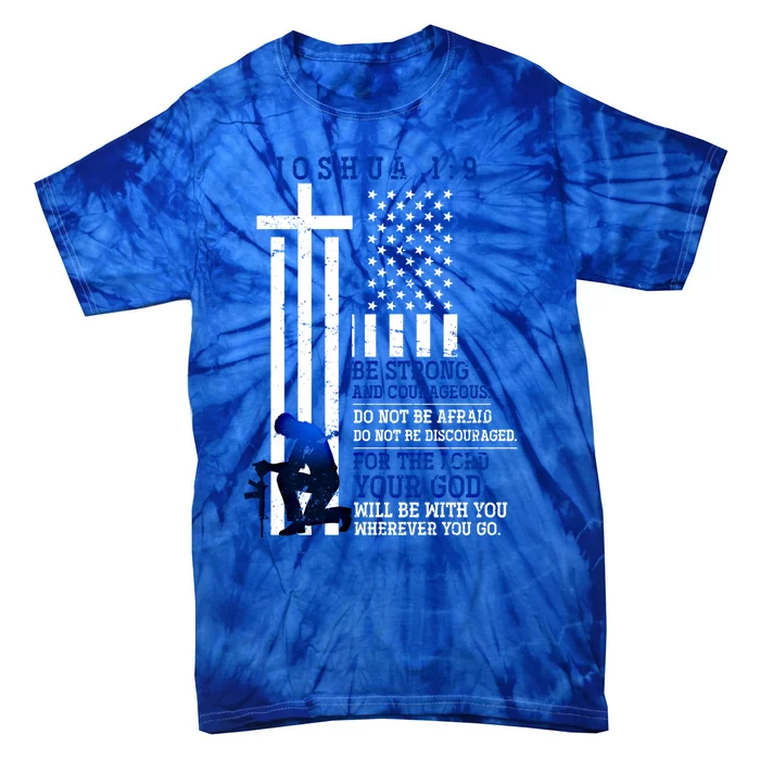 Holy Bible Verse Us Flag American Christian Gift Idea Prayer Gift Tie-Dye T-Shirt