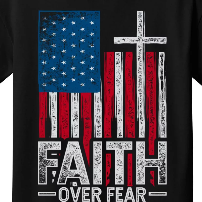 Holy Bible Verse Us Flag American Christian Gift Idea Prayer Kids T-Shirt