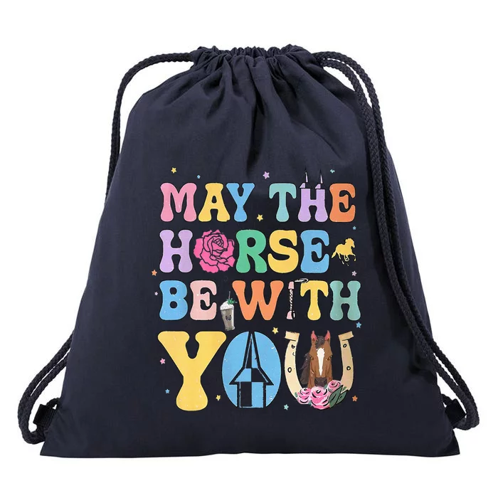 Horse Be With You Horse Lover Drawstring Bag