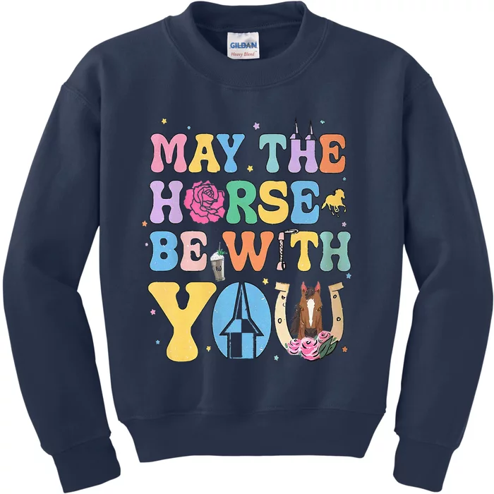 Horse Be With You Horse Lover Kids Sweatshirt