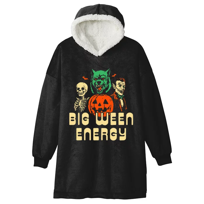 Halloween Big Ween Energy Hooded Wearable Blanket