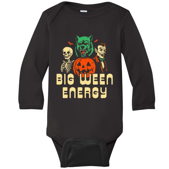 Halloween Big Ween Energy Baby Long Sleeve Bodysuit