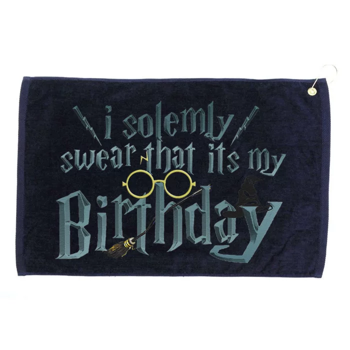 Harry Birthday Wizard, I Solemnly Swear Its My Birthday Grommeted Golf Towel