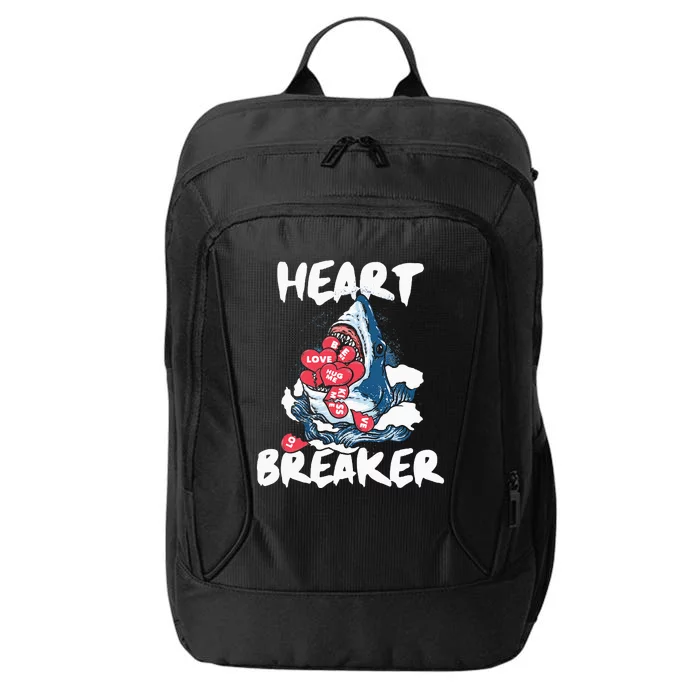 Heart Breaker Wildlife Animal Marine Biologist Shark Lover City Backpack