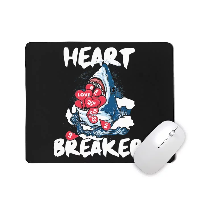 Heart Breaker Wildlife Animal Marine Biologist Shark Lover Mousepad