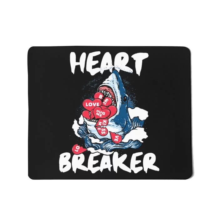 Heart Breaker Wildlife Animal Marine Biologist Shark Lover Mousepad