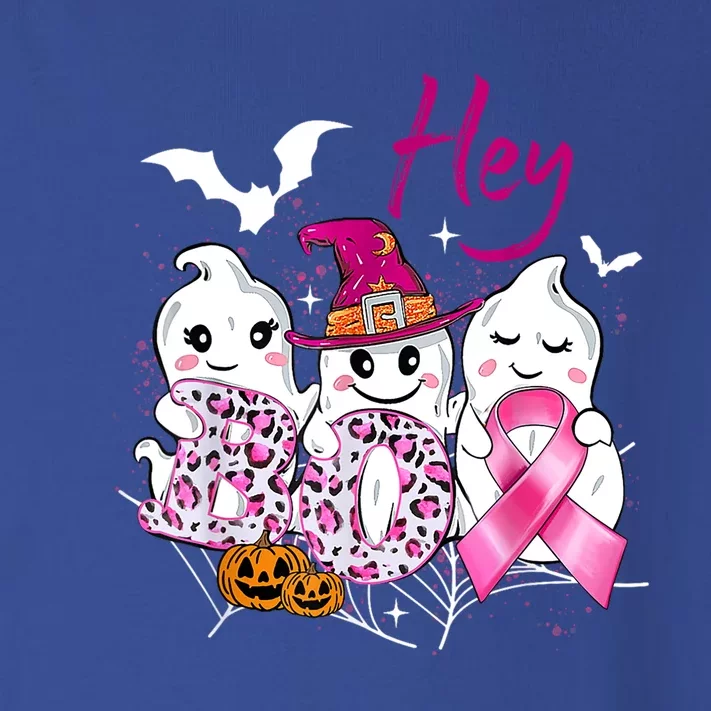 Hey Boo We Wear Cute Ghost Pink Breast Cancer Awareness Gift Toddler Long Sleeve Shirt