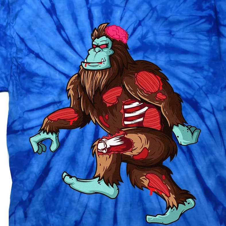 Halloween Bigfoot Zombie Ghoul Face Showing Brain For Tie-Dye T-Shirt