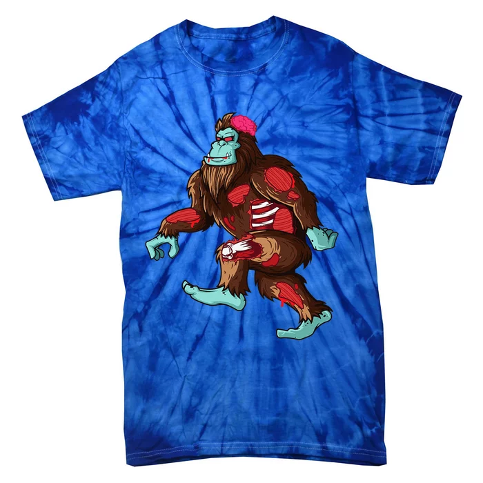 Halloween Bigfoot Zombie Ghoul Face Showing Brain For Tie-Dye T-Shirt