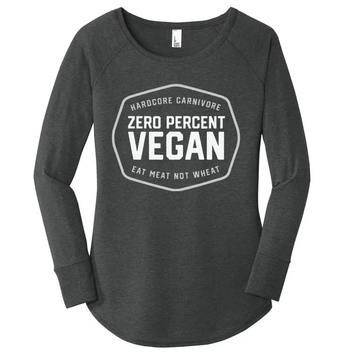 Hardcore Carnivore 0 Vegan Bbq Women's Perfect Tri Tunic Long Sleeve Shirt