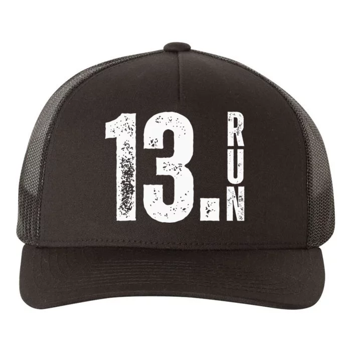 Half Crazy 13.1 Running Half Marathon Race Runner Training Yupoong Adult 5-Panel Trucker Hat