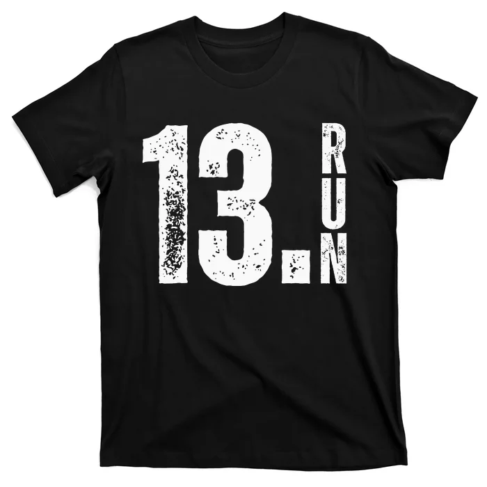 Half Crazy 13.1 Running Half Marathon Race Runner Training T-Shirt